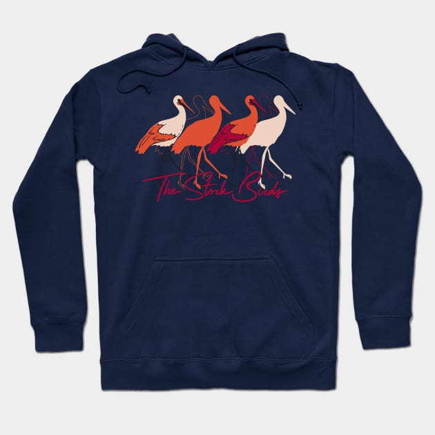 The Stork Birds Hoodie by FlinArt